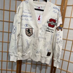Champion Cream Graphic Cardigan